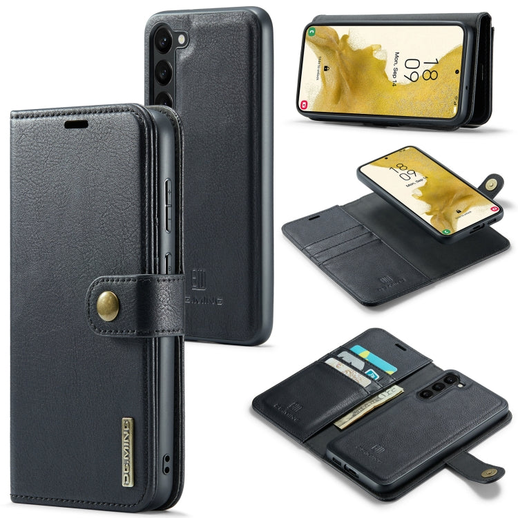 For Samsung Galaxy S23 5G DG.MING Crazy Horse Texture Detachable Magnetic Leather Case(Black) - Galaxy S23 5G Cases by DG.MING | Online Shopping UK | buy2fix