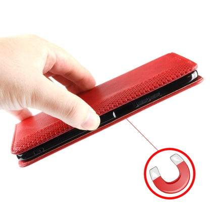 For Blackview A52 Magnetic Buckle Retro Texture Leather Phone Case(Red) - More Brand by buy2fix | Online Shopping UK | buy2fix