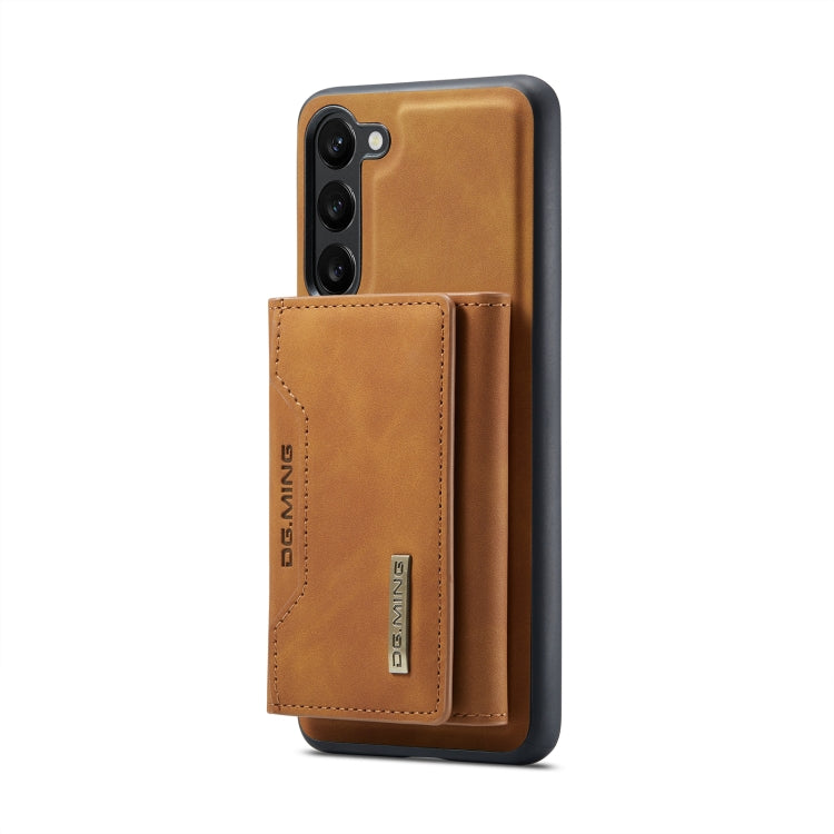 For Samsung Galaxy S23 5G DG.MING M2 Series 3-Fold Multi Card Bag + Phone Case(Brown) - Galaxy S23 5G Cases by DG.MING | Online Shopping UK | buy2fix