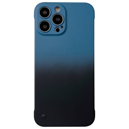 For iPhone XS Max Frameless Skin Feel Gradient Phone Case(Blue + Black) - More iPhone Cases by buy2fix | Online Shopping UK | buy2fix