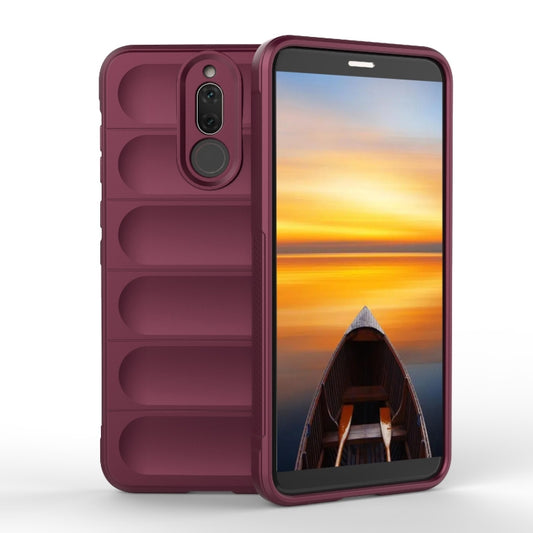 For Huawei Mate 10 Lite Magic Shield TPU + Flannel Phone Case(Wine Red) - Huawei Cases by buy2fix | Online Shopping UK | buy2fix
