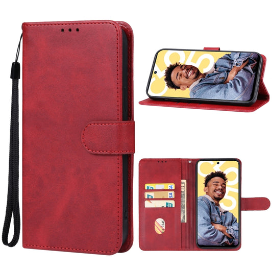 For Realme C55 Leather Phone Case(Red) - Realme Cases by buy2fix | Online Shopping UK | buy2fix