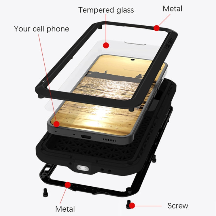 For Xiaomi 13 LOVE MEI Metal Shockproof Life Waterproof Dustproof Phone Case(White) - 13 Cases by LOVE MEI | Online Shopping UK | buy2fix