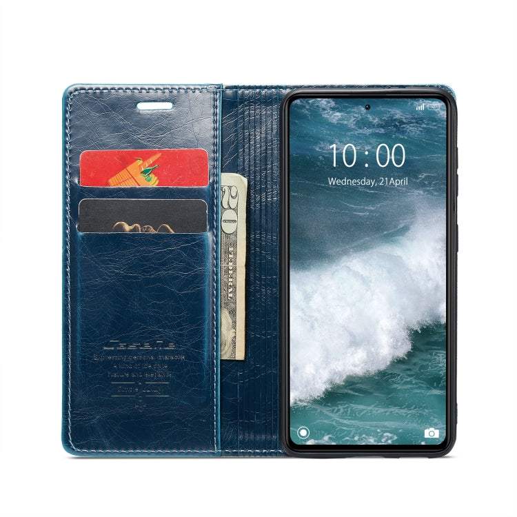 For Xiaomi Redmi Note 12 Pro+ 5G CaseMe 003 Crazy Horse Texture Leather Phone Case(Blue) - Xiaomi Cases by CaseMe | Online Shopping UK | buy2fix