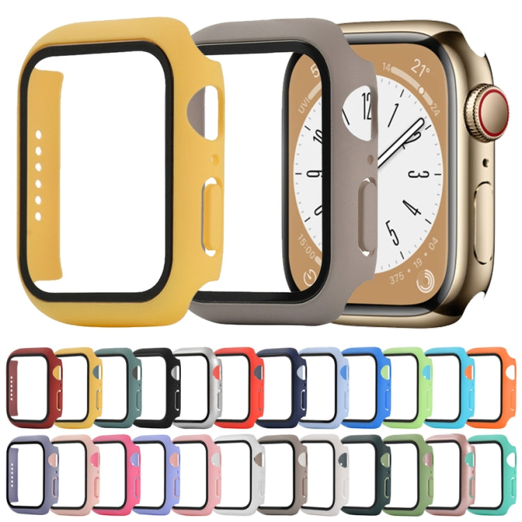 Shockproof PC+Tempered Glass Watch Protective Case For Apple Watch Series 8&7 45mm(Lavender) - Watch Cases by buy2fix | Online Shopping UK | buy2fix