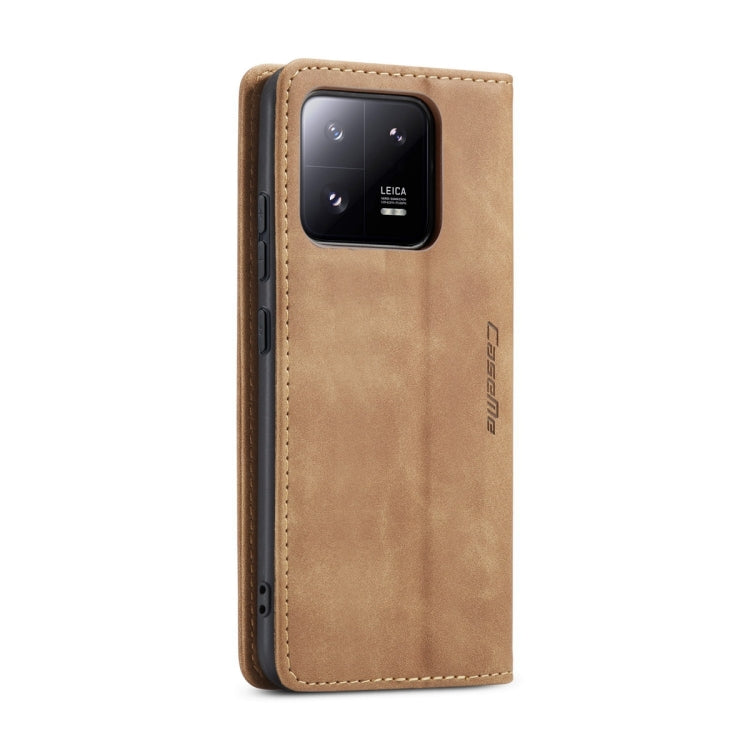 For Xiaomi 13 Pro CaseMe 013 Multifunctional Horizontal Flip Leather Phone Case(Brown) - Xiaomi Cases by CaseMe | Online Shopping UK | buy2fix