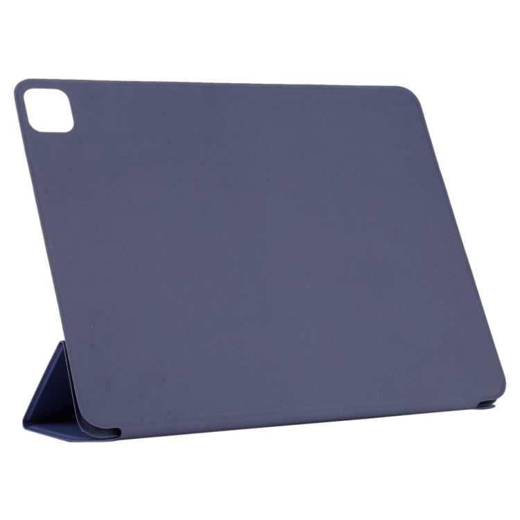 For iPad Air 13 2024 / Pro 12.9 2020 Active Buckle Magnetic PU Leather Tablet Case With Holder & Sleep / Wake-up Function(Dark Blue) - iPad Pro 12.9 (2020) Cases by buy2fix | Online Shopping UK | buy2fix