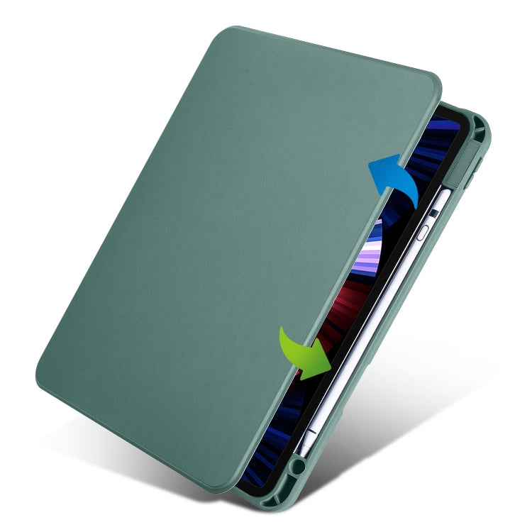 Acrylic 360 Degree Rotation Holder Tablet Leather Case For iPad Air 13 2024 / Pro 12.9 2022/2021/2020/2018(Pine Green) - iPad Pro 12.9 (2022/2021) Cases by buy2fix | Online Shopping UK | buy2fix