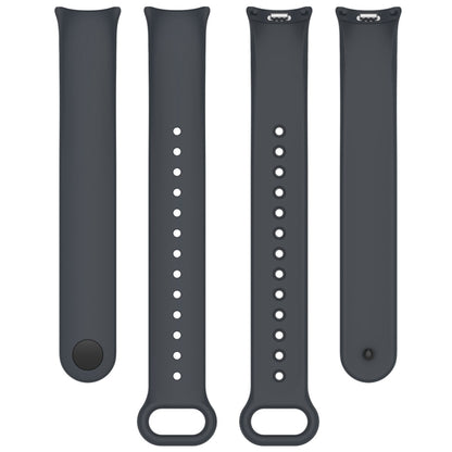 For Xiaomi Mi Band 8 Solid Color Stainless Steel Plug Replacement Watch Band(Grey) - Watch Bands by buy2fix | Online Shopping UK | buy2fix