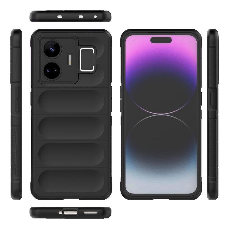 For Realme GT Neo 5 5G Magic Shield TPU + Flannel Phone Case(Grey) - Realme Cases by buy2fix | Online Shopping UK | buy2fix