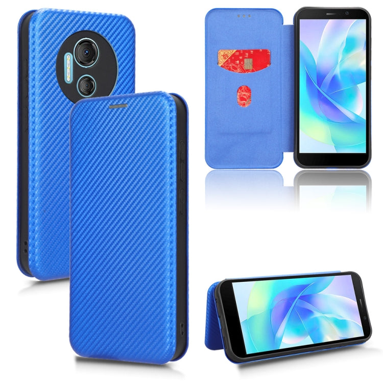 For DOOGEE X97 / X97 Pro Carbon Fiber Texture Flip Leather Phone Case(Blue) - Doogee Cases by buy2fix | Online Shopping UK | buy2fix