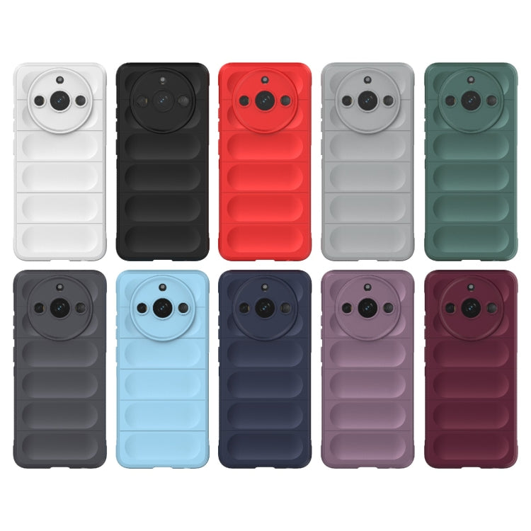 For Realme 11 5G Magic Shield TPU + Flannel Phone Case(Grey) - Realme Cases by buy2fix | Online Shopping UK | buy2fix