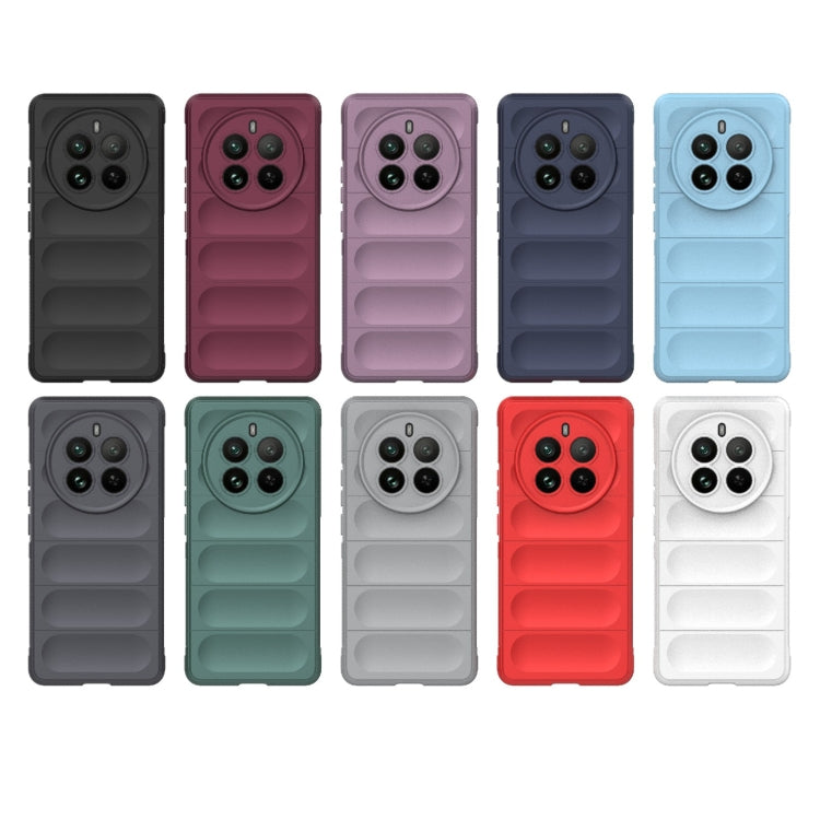 For Realme 12 Pro 5G / 12 Pro+ Magic Shield TPU + Flannel Phone Case(Grey) - Realme Cases by buy2fix | Online Shopping UK | buy2fix