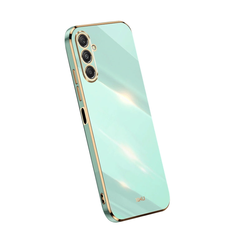 For Samsung Galaxy M34 5G XINLI Straight Edge 6D Electroplate TPU Phone Case(Mint Green) - Galaxy Phone Cases by XINLI | Online Shopping UK | buy2fix