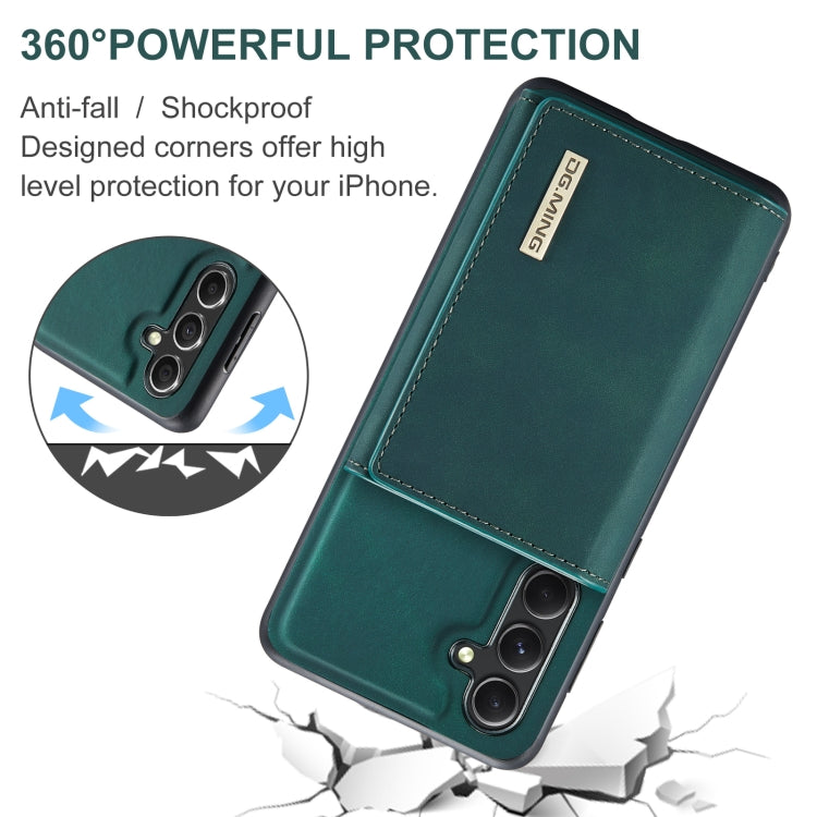 For Samsung Galaxy A55 5G DG.MING M1 Series 3-Fold Multi Card Wallet + Magnetic Phone Case(Green) - Galaxy Phone Cases by DG.MING | Online Shopping UK | buy2fix