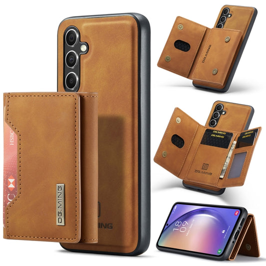 For Samsung Galaxy A54 5G DG.MING M2 Series 3-Fold Multi Card Bag + Magnetic Phone Case(Brown) - Galaxy Phone Cases by DG.MING | Online Shopping UK | buy2fix