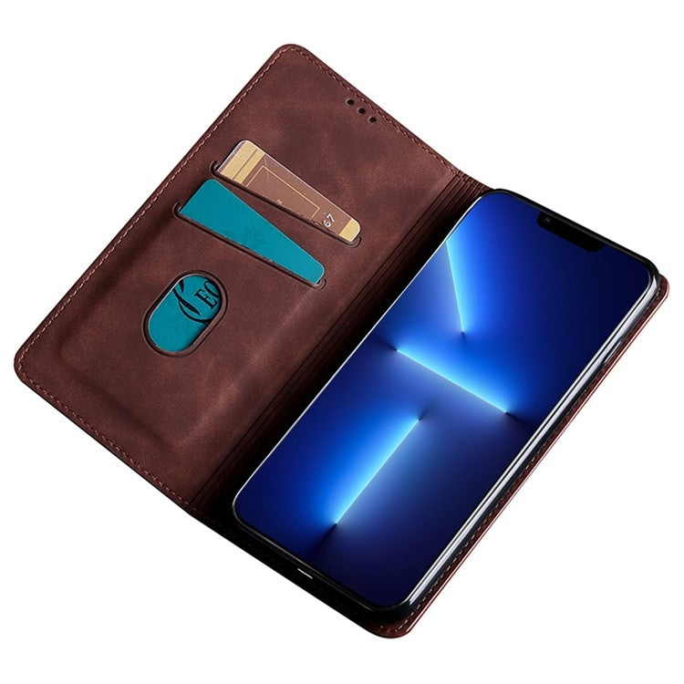 For Infinix Note 40 Pro 4G Skin Feel Magnetic Leather Phone Case(Dark Brown) - Infinix Cases by buy2fix | Online Shopping UK | buy2fix