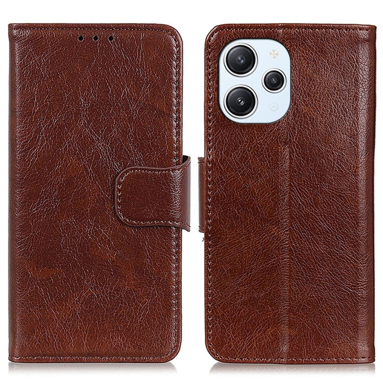 For Xiaomi Redmi 12 4G Nappa Texture Horizontal Flip Leather Phone Case(Brown) - Xiaomi Cases by buy2fix | Online Shopping UK | buy2fix