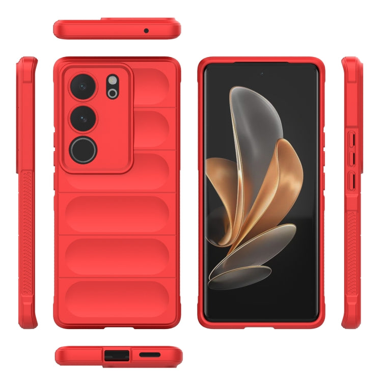 For vivo S17 Pro Magic Shield TPU + Flannel Phone Case(Black) - vivo Cases by buy2fix | Online Shopping UK | buy2fix