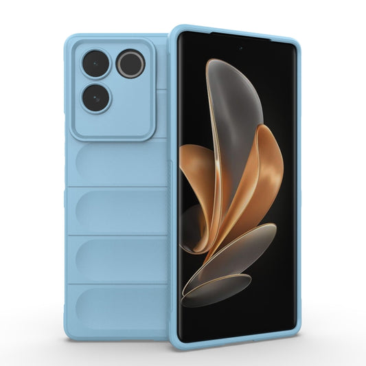 For vivo S17e Magic Shield TPU + Flannel Phone Case(Light Blue) - vivo Cases by buy2fix | Online Shopping UK | buy2fix