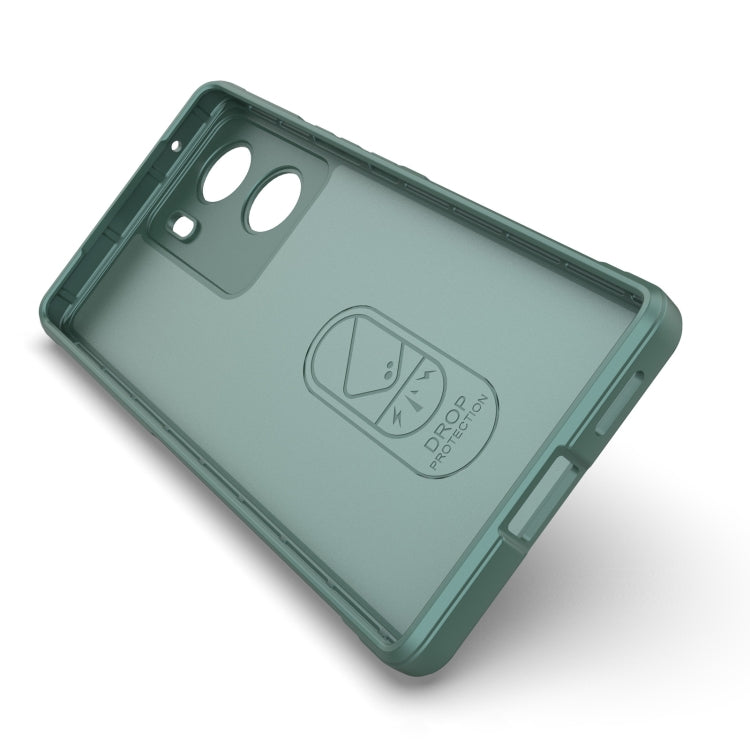 For vivo V29e 4G Global Magic Shield TPU + Flannel Phone Case(White) - vivo Cases by buy2fix | Online Shopping UK | buy2fix