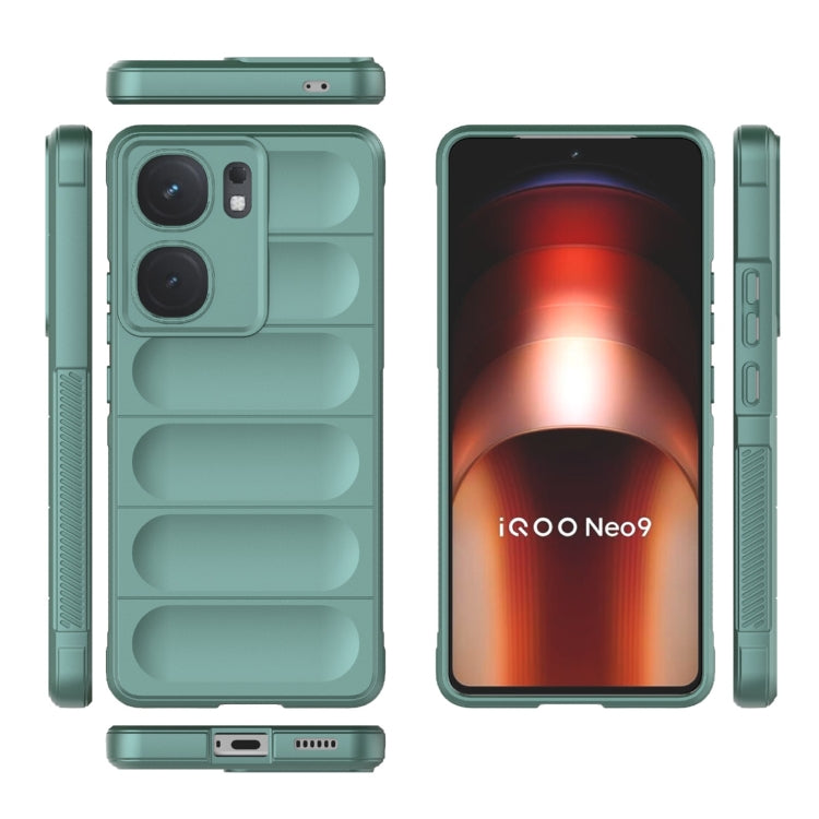 For vivo iQOO Neo9 Magic Shield TPU + Flannel Phone Case(Wine Red) - iQOO Neo9 Cases by buy2fix | Online Shopping UK | buy2fix