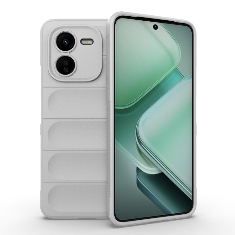 For vivo iQOO Z9X 5G Magic Shield TPU + Flannel Phone Case(White) - vivo Cases by buy2fix | Online Shopping UK | buy2fix