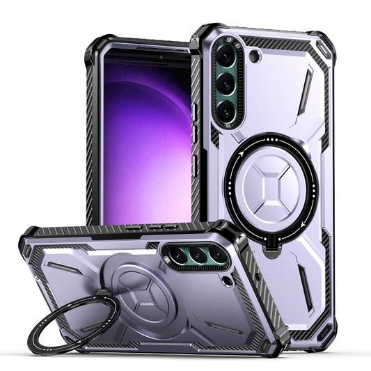 For Samsung Galaxy S22+ 5G Armor Series Holder Phone Case(Light Purple) - Galaxy S22+ 5G Cases by buy2fix | Online Shopping UK | buy2fix