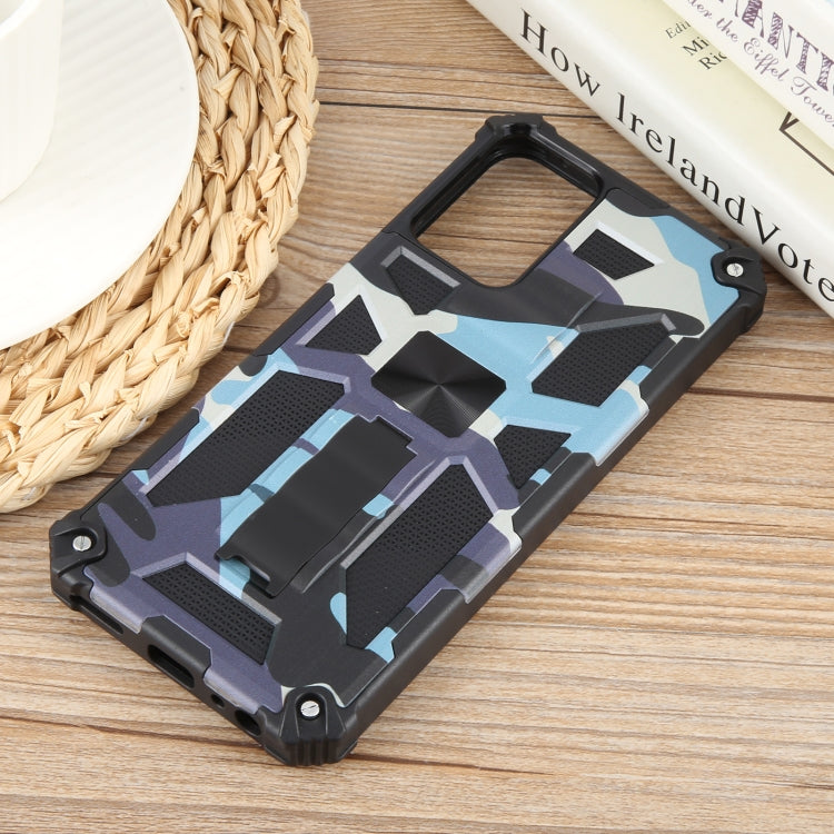 For Motorola Moto G Power 5G 2024 Camouflage Armor Kickstand TPU + PC Magnetic Phone Case(Light Blue) - Motorola Cases by buy2fix | Online Shopping UK | buy2fix