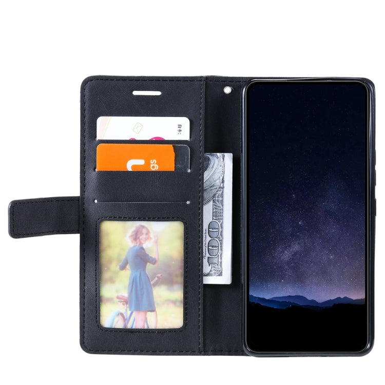 For Xiaomi Redmi 13C Skin Feel Splicing Leather Phone Case(Black) - 13C Cases by buy2fix | Online Shopping UK | buy2fix