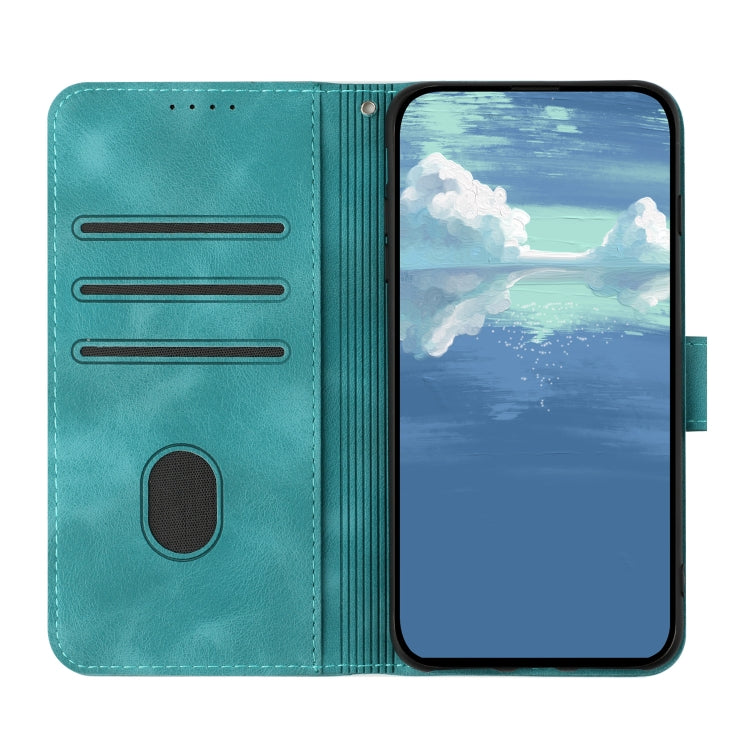 For Xiaomi Redmi K70 Line Pattern Skin Feel Leather Phone Case(Light Blue) - K70 Cases by buy2fix | Online Shopping UK | buy2fix