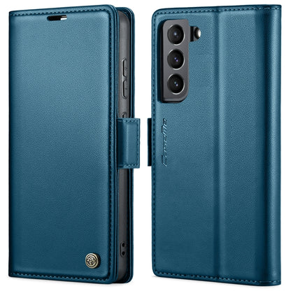 For Samsung Galaxy S21 5G CaseMe 023 Butterfly Buckle Litchi Texture RFID Anti-theft Leather Phone Case(Blue) - Galaxy S21 5G Cases by CaseMe | Online Shopping UK | buy2fix