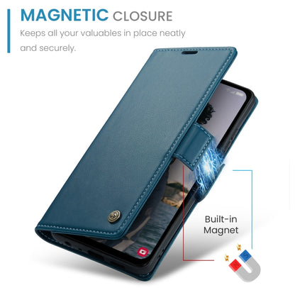 For Samsung Galaxy A15 4G/5G CaseMe 023 Butterfly Buckle Litchi Texture RFID Anti-theft Leather Phone Case(Blue) - Galaxy Phone Cases by CaseMe | Online Shopping UK | buy2fix