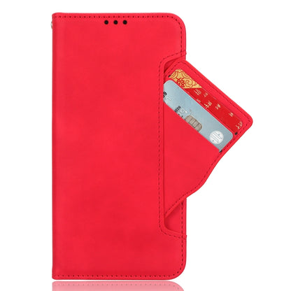 For Motorola Edge 40 Skin Feel Calf Texture Card Slots Leather Phone Case(Red) - Motorola Cases by buy2fix | Online Shopping UK | buy2fix