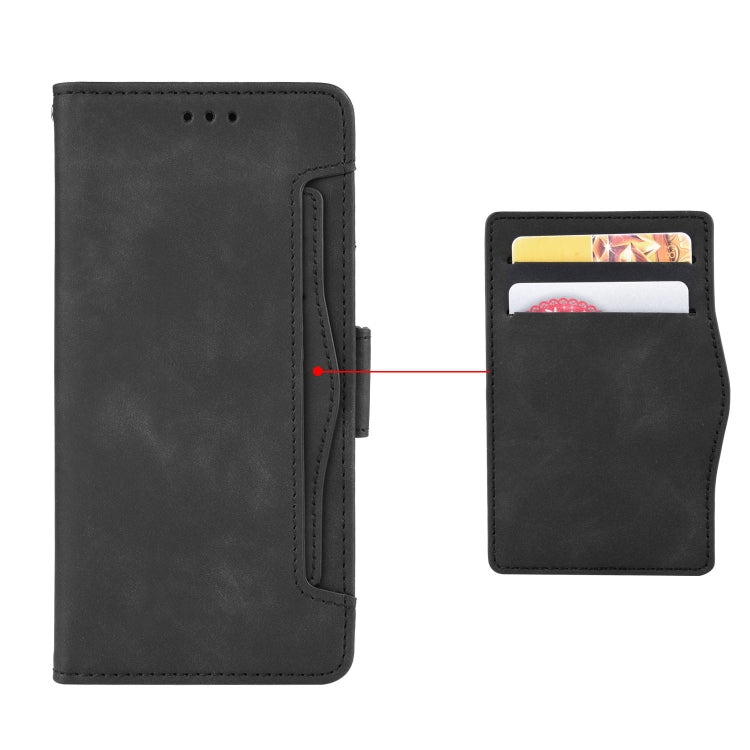 For Motorola Moto G84 5G Skin Feel Calf Texture Card Slots Leather Phone Case(Black) - Motorola Cases by buy2fix | Online Shopping UK | buy2fix