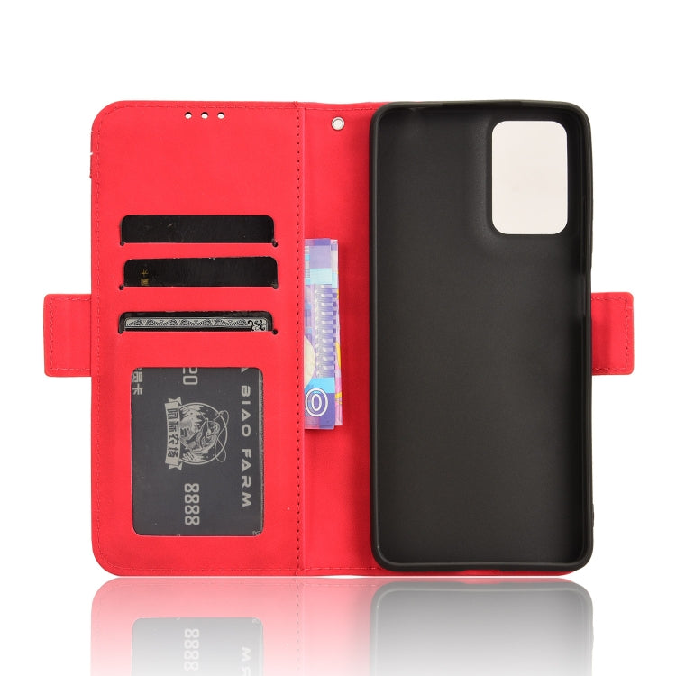 For Motorola Moto G04 / G24 Skin Feel Calf Texture Card Slots Leather Phone Case(Red) - Motorola Cases by buy2fix | Online Shopping UK | buy2fix