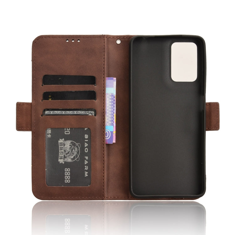 For Motorola Moto G04 / G24 Skin Feel Calf Texture Card Slots Leather Phone Case(Brown) - Motorola Cases by buy2fix | Online Shopping UK | buy2fix