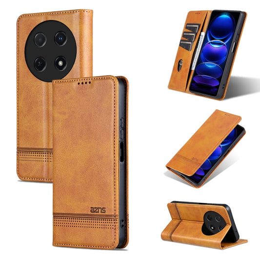 For Huawei Enjoy 70 Pro/nova 12i AZNS Magnetic Calf Texture Flip Leather Phone Case(Light Brown) - Huawei Cases by AZNS | Online Shopping UK | buy2fix