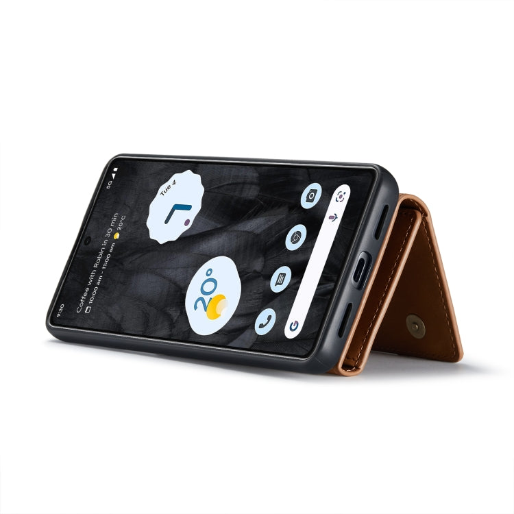 For Google Pixel 8 Pro DG.MING M1 Series 3-Fold Multi Card Wallet + Magnetic Phone Case(Brown) - Google Cases by DG.MING | Online Shopping UK | buy2fix