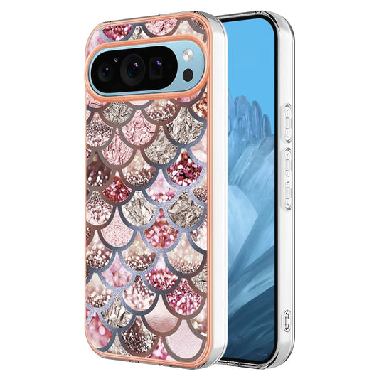 For Google Pixel 9 Pro XL Electroplating IMD TPU Phone Case(Pink Scales) - Google Cases by buy2fix | Online Shopping UK | buy2fix