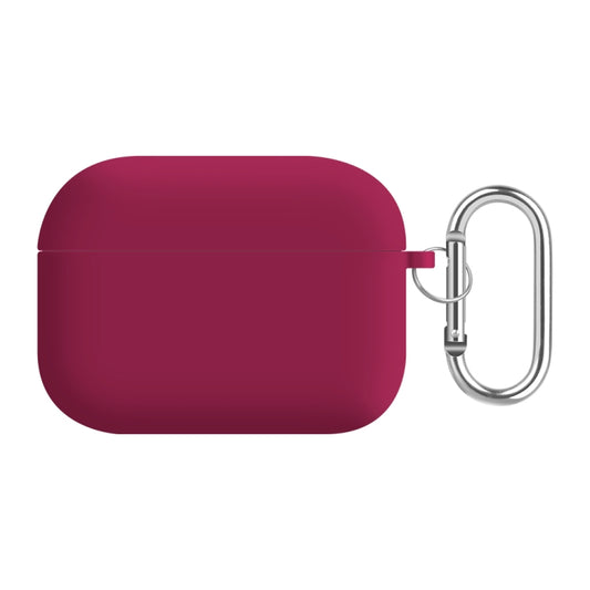 For AirPods Pro PC Lining Silicone Bluetooth Earphone Protective Case(Rose Red) - For AirPods Pro by buy2fix | Online Shopping UK | buy2fix