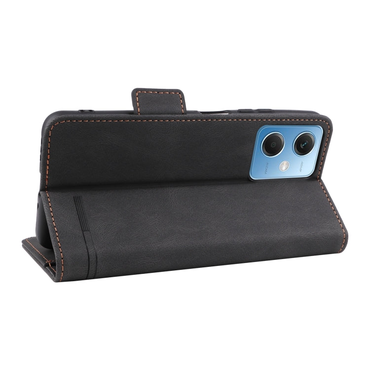 For Xiaomi Redmi Note 12 4G Magnetic Clasp Leather Phone Case(Black) - Xiaomi Cases by buy2fix | Online Shopping UK | buy2fix