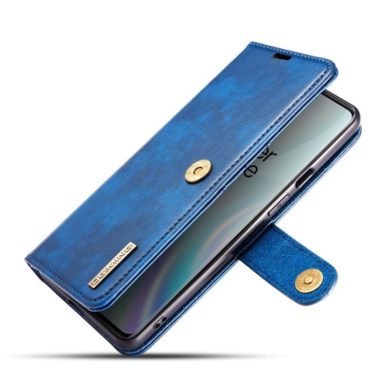 For OnePlus 8 Pro DG.MING Crazy Horse Texture Flip Detachable Magnetic Leather Case with Holder & Card Slots & Wallet (Blue) - OnePlus Cases by DG.MING | Online Shopping UK | buy2fix