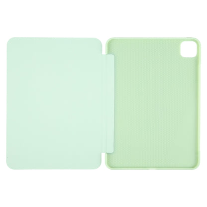 For iPad Air 11 2024 GEBEI 3-folding Holder Shockproof Flip Leather Tablet Case(Green) - iPad Air 11 2024 Cases by GEBEI | Online Shopping UK | buy2fix