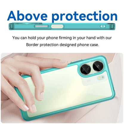 For Xiaomi Redmi 13C 4G Colorful Series Acrylic Hybrid TPU Phone Case(Transparent Blue) - 13C Cases by buy2fix | Online Shopping UK | buy2fix