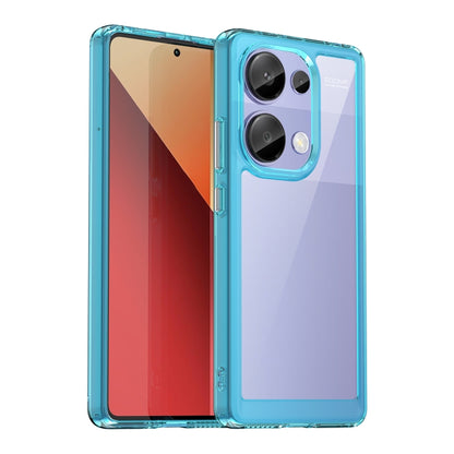 For Redmi Note 13 Pro 4G Global Colorful Series Acrylic Hybrid TPU Phone Case(Transparent Blue) - Note 13 Pro Cases by buy2fix | Online Shopping UK | buy2fix