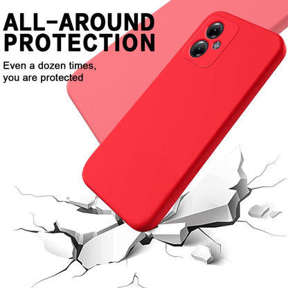 For Motorola Moto G64 Pure Color Liquid Silicone Shockproof Phone Case(Red) - Motorola Cases by buy2fix | Online Shopping UK | buy2fix