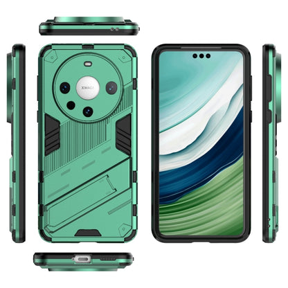 For Huawei Mate 60 Pro Punk Armor 2 in 1 PC + TPU Phone Case with Holder(Green) - Huawei Cases by buy2fix | Online Shopping UK | buy2fix