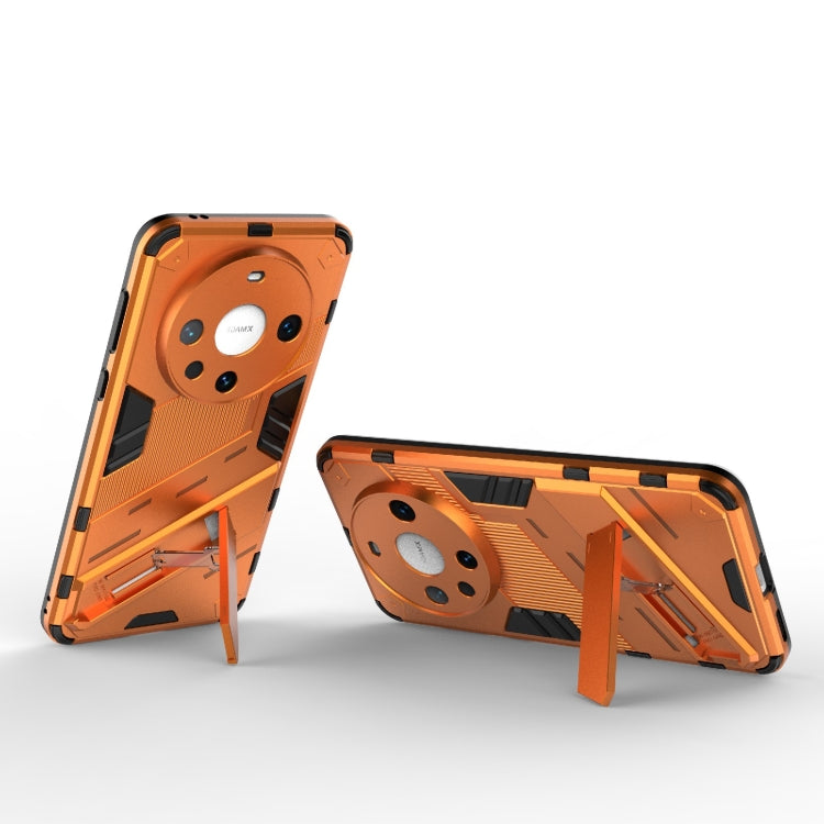 For Huawei Mate 60 Pro Punk Armor 2 in 1 PC + TPU Phone Case with Holder(Orange) - Huawei Cases by buy2fix | Online Shopping UK | buy2fix