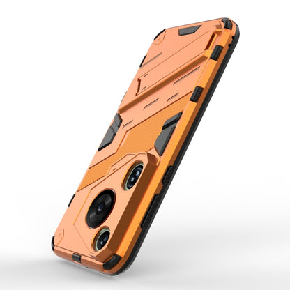 For Huawei Pura 70 Ultra Punk Armor 2 in 1 PC + TPU Phone Case with Holder(Orange) - Huawei Cases by buy2fix | Online Shopping UK | buy2fix